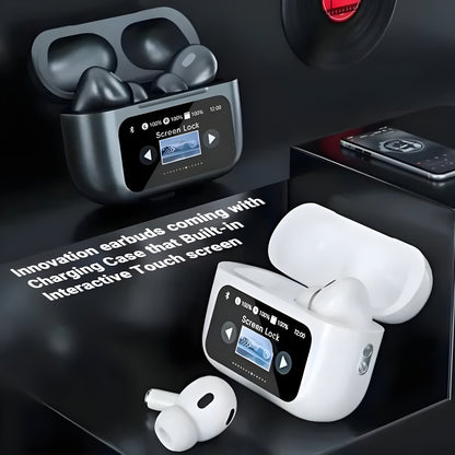 A9 Pro Earpods  Smart Touch Wireless Earbuds with LED Display