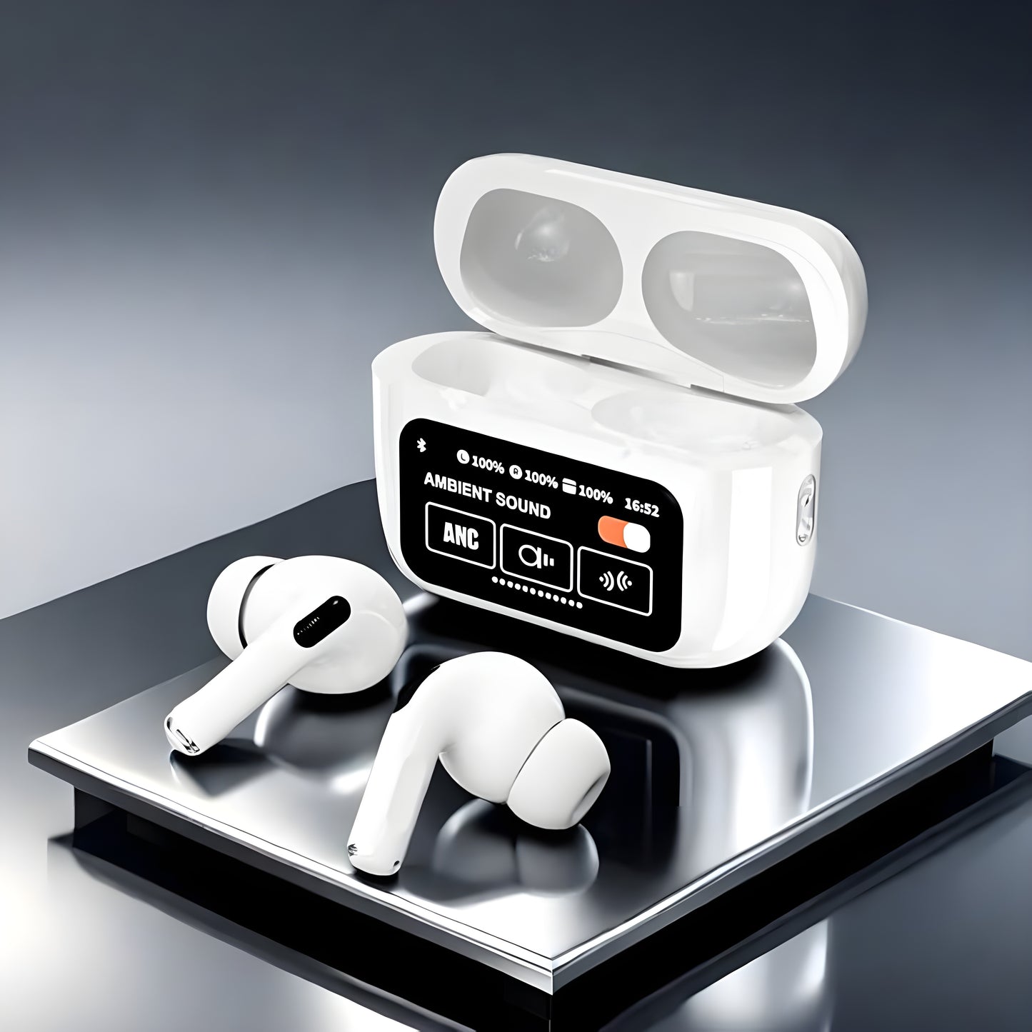 A9 Pro Earpods  Smart Touch Wireless Earbuds with LED Display