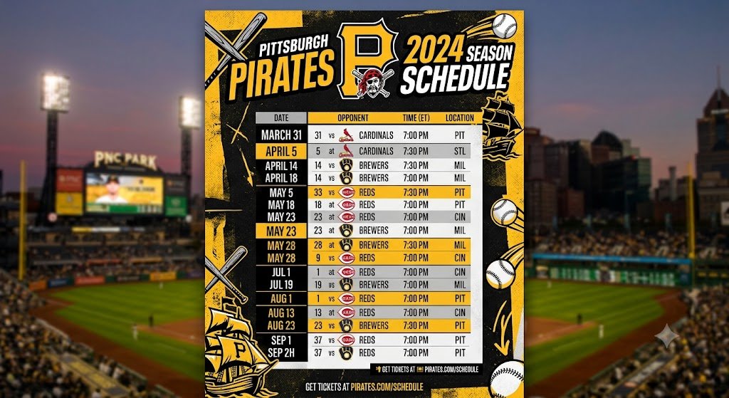 Pittsburgh Pirates Schedule: Dates, Times, and Home Games